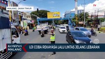 Polresta Malang Kota Lakukan Simulasi Rekayasa Lalu lintas Saat Mudik Lebaran