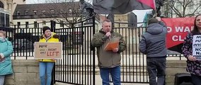 Gary Donnelly addresses anti-war rally in Derry