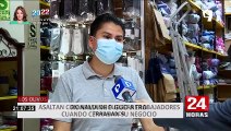 Sujetos armados asaltaron a trabajadores cuando cerraban tienda en Los Olivos