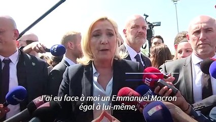 Présidentielle: Le Pen fustige un Macron "très méprisant, très arrogant" durant le débat