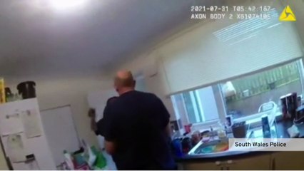 Distressing footage of murdered Logan Mwangi's mother after police arrive at her home