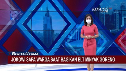 Seorang Ibu Menangis Haru saat Mendapatkan Bantuan dan Disapa oleh Presiden Jokowi