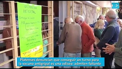 Platenses denuncian que conseguir turno para la vacuna antigripal es una odisea