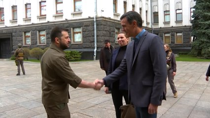 Zelenski recibe a Pedro Sánchez en Kiev