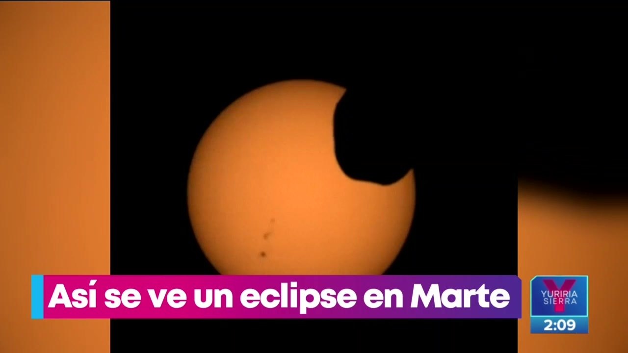 Así se ve un eclipse en Marte