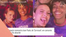 Larissa Manoela reencontra Jean Paulo, de 'Carrossel', em camarote de Carnaval: 'Foi absurdo'