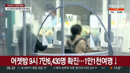 어젯밤 9시 7만6,430명 확진…1만1천여명↓