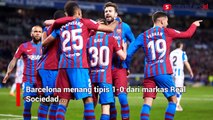 Aubameyang Bawa Barcelona Menang Tipis di Markas Real Sociedad