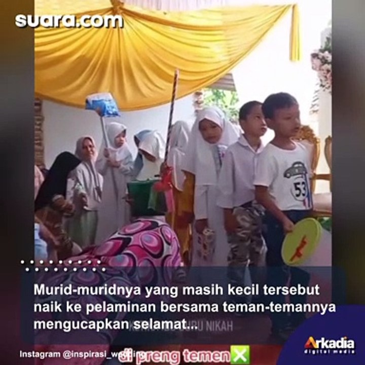 Viral! Didatangi Muridnya Saat Menikah, Guru Ini Terkejut Lihat Kado-Kado yang Dibawa