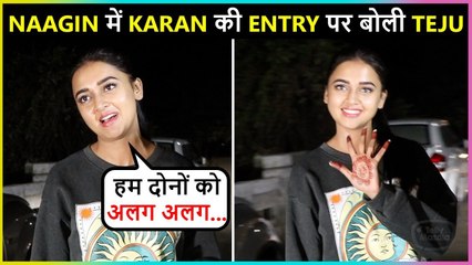 Tejasswi's Epic Reaction To Karan's Entry In Naagin 6 | Cute Moments With Paps