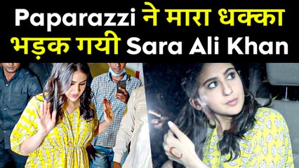 Sara Ali Khan Pushed By Paparazzi, She Leaves In Anger