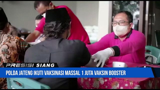 Polda Jateng Ikuti Vaksinasi Massal 1 Juta Vaksin Booster Idul Fitri 1443 H