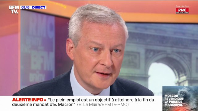 Bruno Le Maire: Le plein emploi doit être une réalité pour la France à la fin du prochain quinquennat d'Emmanuel Macron