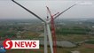 Mega wind power project being installed in Anhui, China