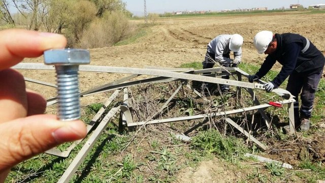 22 liralık cıvata için 500 bin liralık zarara neden oldular