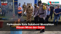 Forkopimda Kota Sukabumi Musnahkan Ribuan Miras dan Ganja