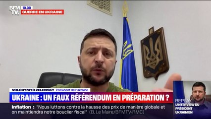 下载视频: Guerre en Ukraine: Volodymyr Zelensky alerte sur la préparation d'un faux référendum par la Russie