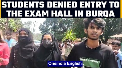 Download Video: Karnataka Hijab row front runners denied entry in the exam hall for wearing burqa | Oneindia News