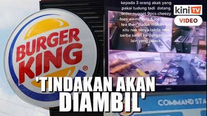 Burger King kesal tindakan pekerjanya malukan wanita tak berpuasa