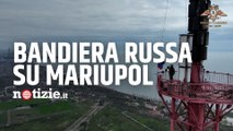 Guerra Russia-Ucraina, milizie filo russe di Donetsk issano la bandiera sulla torre Tv di Mariupol