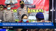 Kapolresta Sidoarjo Meninjau Semarak Vaksinasi Boster di Terminal Purabaya Bungurasih
