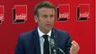 Le président-candidat Emmanuel Macron, qui veut supprimer la redevance, propose de mettre en place un budget pluriannuel pour financer l'audiovisuel public, afin d'en garantir l'indépendance - VIDEO