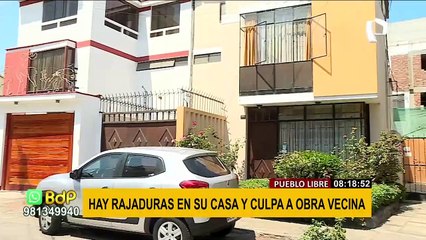 Pueblo Libre: vecina denuncia daños en su vivienda por construcción aledaña