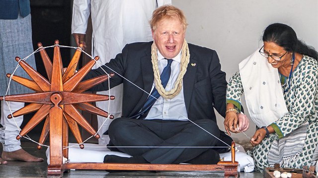 Johnson in Indien: „Ich habe noch nie einen so freudigen Empfang erlebt