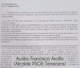 Audio de los insultos de Francisco Arcilla, el alcalde pedáneo de Torrecera, Jerez.