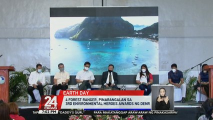 4 forest ranger, pinarangalan sa 3rd Environmental Heroes Awards ng DENR | 24 Oras