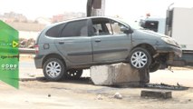 Reportage au Rond-point Gadaye : Entre accidents spectaculaires, agressions et manque de lumière