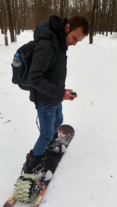 Testing Out Electric Snowboard
