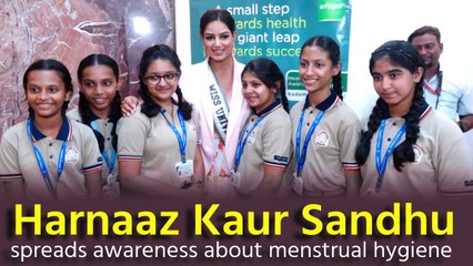 Download Video: Miss Universe Harnaaz Kaur Sandhu spreads awareness about menstrual hygiene