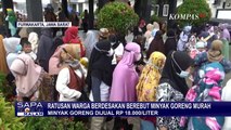 Warga Berdesakan Buru Minyak Goreng dan Daging di Pasar Murah Ramadhan