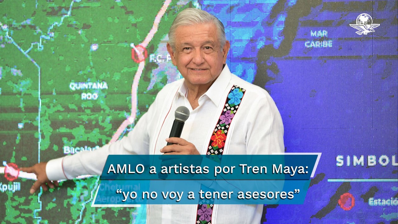 AMLO recibirá a famosos contra el Tren Maya el próximo lunes en Palacio Nacional