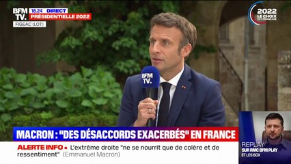 Emmanuel Macron: "L'extrême droite, son carburant est le malheur"