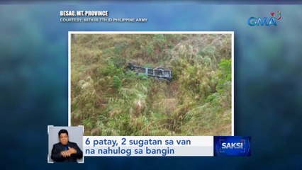 6 patay, 2 sugatan sa van na nahulog sa bangin | Saksi
