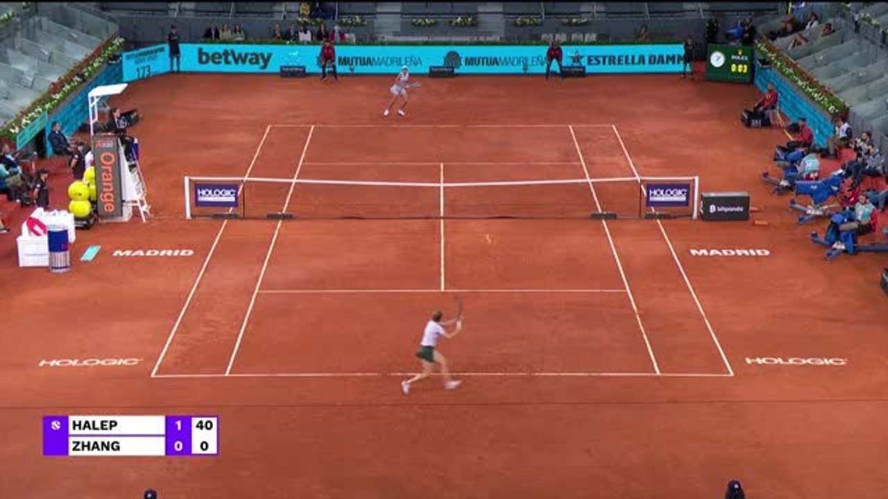 Madrid - Halep en toute décontraction