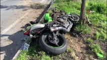 Yeni aldığı motosikleti evine götürürken kaza yapan sürücü ağır yaralandı