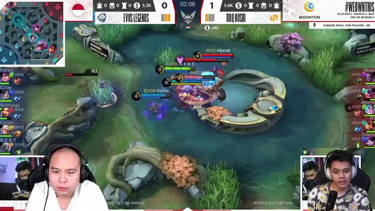 SEMUA SHOCK! FRANCO VYN CHEAT HOOK 100%! Reaction Streamer RRQ VS EVOS MATCH 4 PLAYOFF MPL SEASON 9!