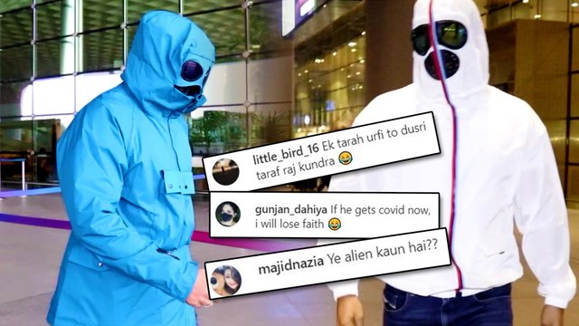 Raj Kundra Looks Like Alien In Bizarre Outfits At Airport