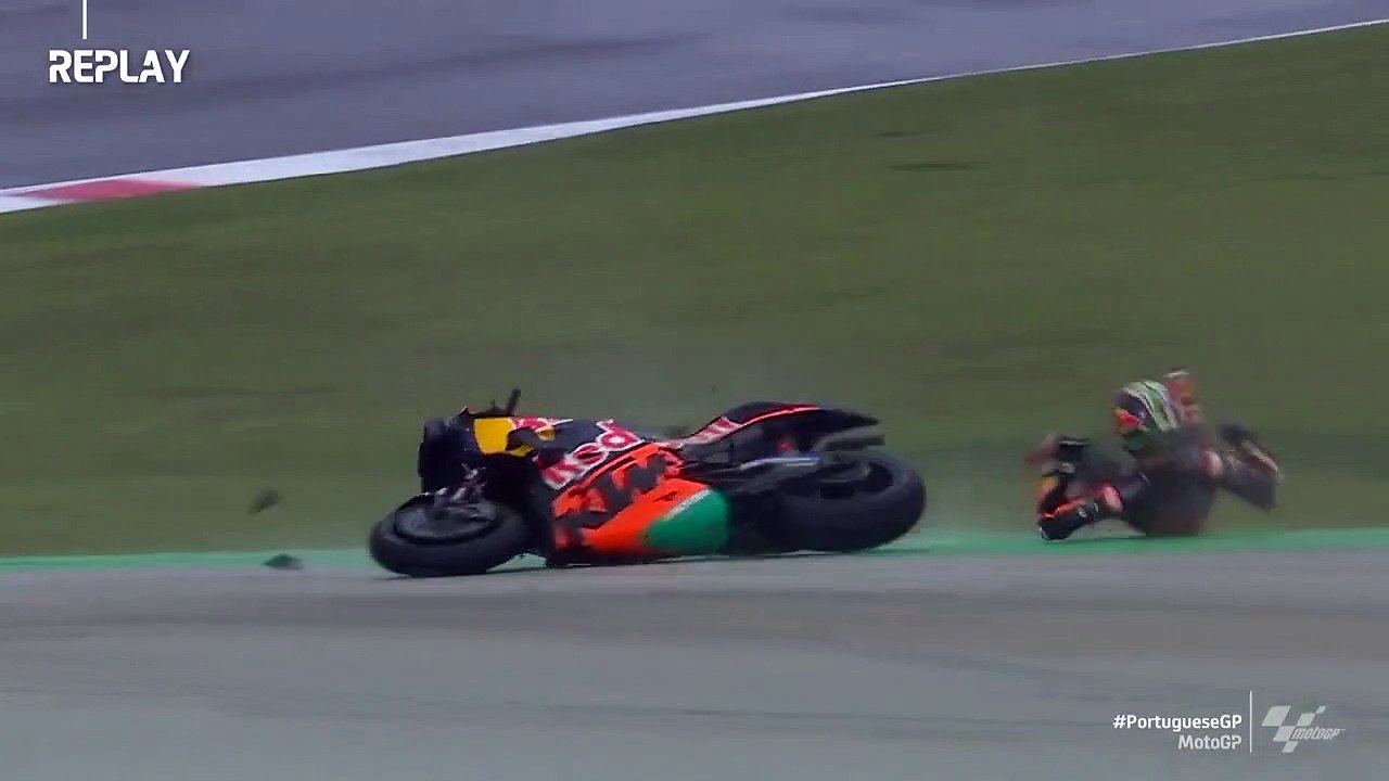 Queda de Brad Binder em Portimão