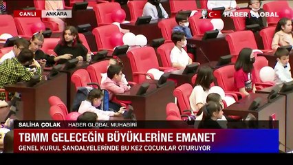 Çocuklar mecliste! TBMM geleceğin büyüklerine emanet