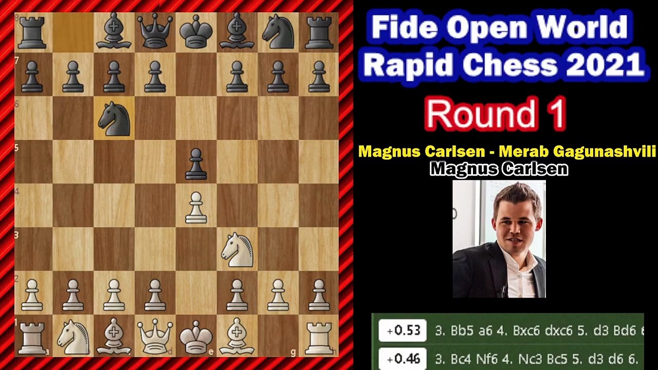 _Champ in Action_ Magnus Carlsen - Merab Gagunashvili __ Fide Open World  Rapid Chess 2021 Warsaw - video Dailymotion