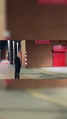 ten hag caught viewing old trafford