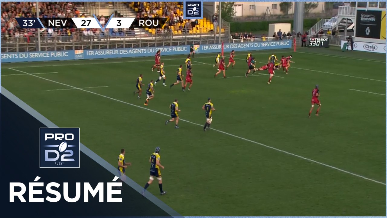 PRO D2 - Résumé USON Nevers-Rouen Normandie Rugby: 55-15 - J28 - Saison 2021/2022