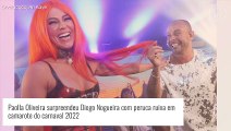 Paolla Oliveira posa com a sogra, mãe de Diogo Nogueira, em camarote de carnaval. Fotos!