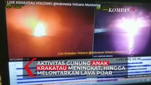 Berstatus Level 2! Gunung Anak Krakatau Lontarkan Erupsi Lava Pijar