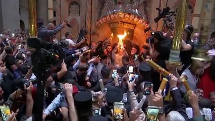 Download Video: El fervor vuelve a la ceremonia del fuego sagrado en Belén tras la pandemia