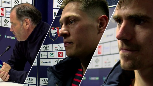 J35 Ligue 2 BKT : Les réactions de S.Moulin, S.Péan et J.Deminguet après SMCaen 1-1 AJ Auxerre